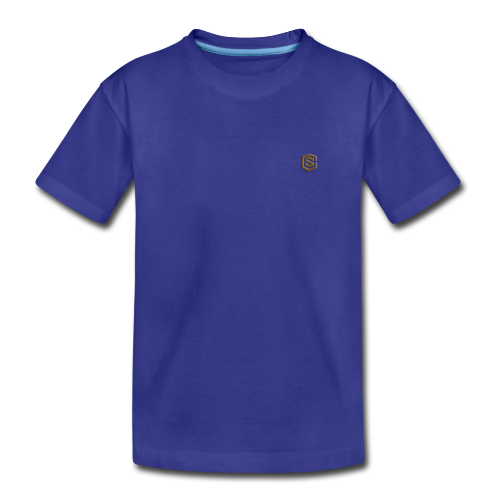 Toddler Premium T-Shirt with BROWN logo - royal blue