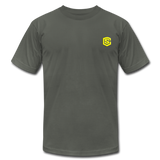 Unisex Jersey T-Shirt by Bella + Canvas WITH YELLOW LOGO - asphalt