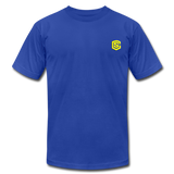 Unisex Jersey T-Shirt by Bella + Canvas WITH YELLOW LOGO - royal blue