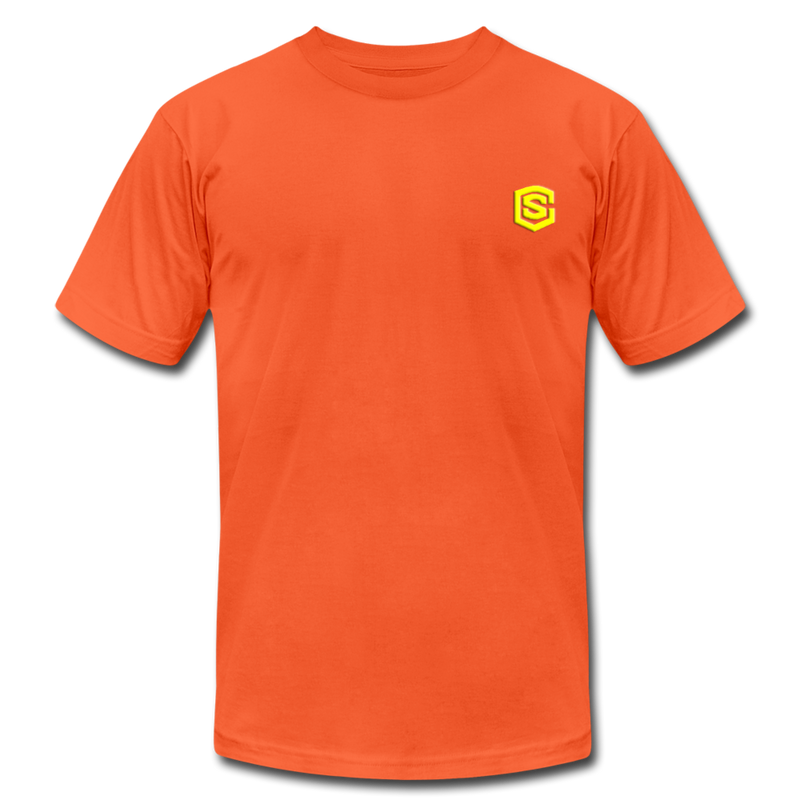 Unisex Jersey T-Shirt by Bella + Canvas WITH YELLOW LOGO - orange