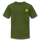 Unisex Jersey T-Shirt by Bella + Canvas WITH YELLOW LOGO - olive