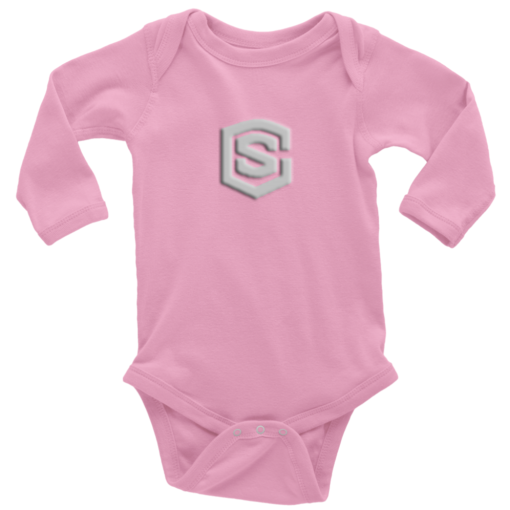 Long Sleeve Baby Bodysuit WITH SILIVER LOGO