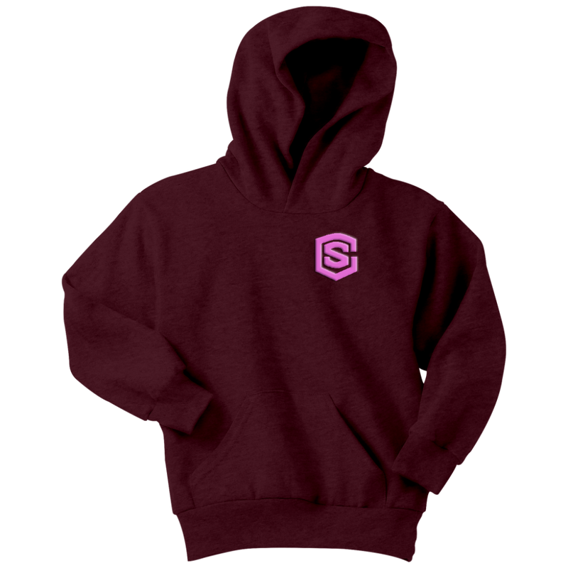 Youth Hoodie WITH PINK LOGO