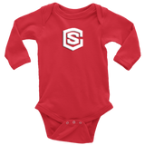 Long Sleeve Baby Bodysuit WITH WHITE LOGO