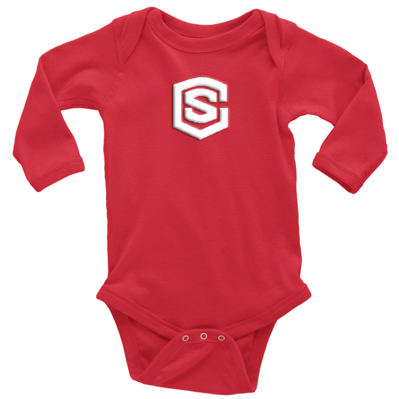 Long Sleeve Baby Bodysuit WITH WHITE LOGO