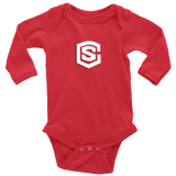 Long Sleeve Baby Bodysuit WITH WHITE LOGO