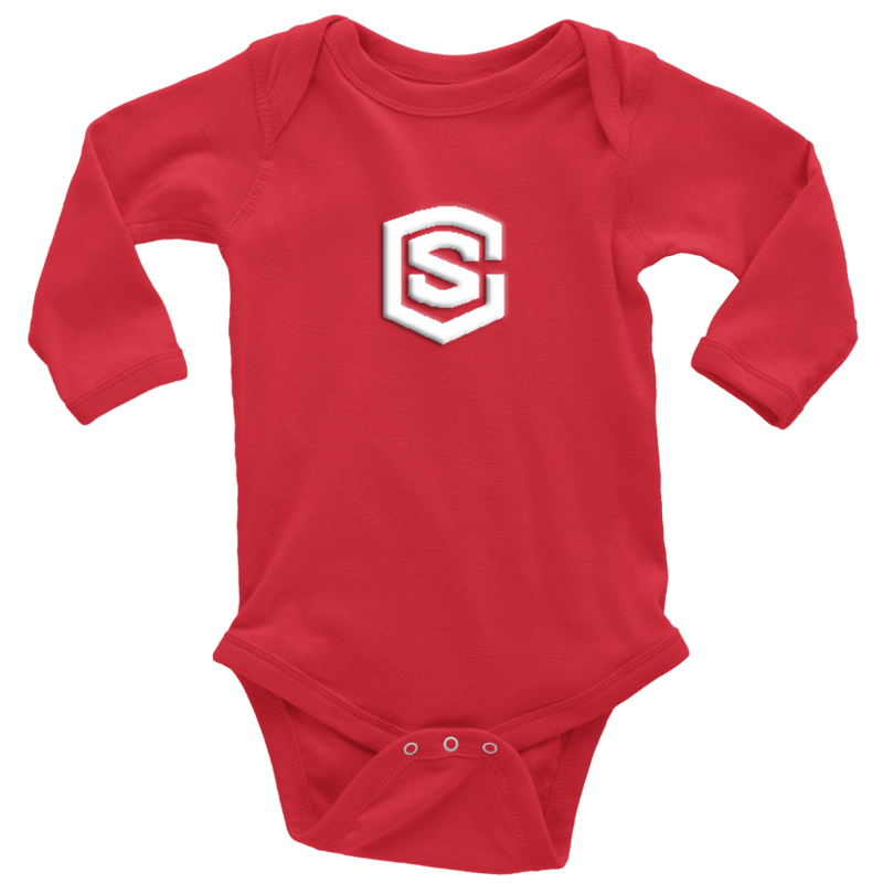 Long Sleeve Baby Bodysuit WITH WHITE LOGO