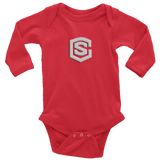 Long Sleeve Baby Bodysuit WITH SILIVER LOGO