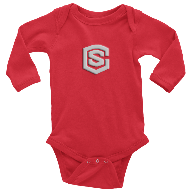 Long Sleeve Baby Bodysuit WITH SILIVER LOGO