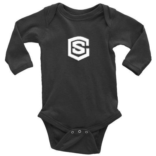 Long Sleeve Baby Bodysuit WITH WHITE LOGO
