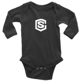 Long Sleeve Baby Bodysuit WITH WHITE LOGO