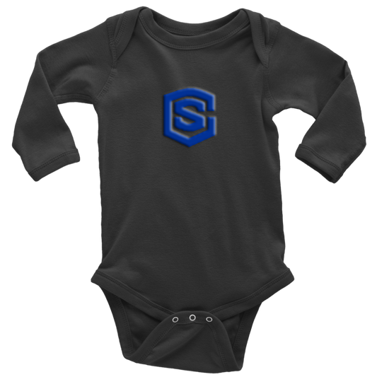 Long Sleeve Baby Bodysuit WITH BLUE LOGO