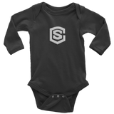 Long Sleeve Baby Bodysuit WITH SILIVER LOGO