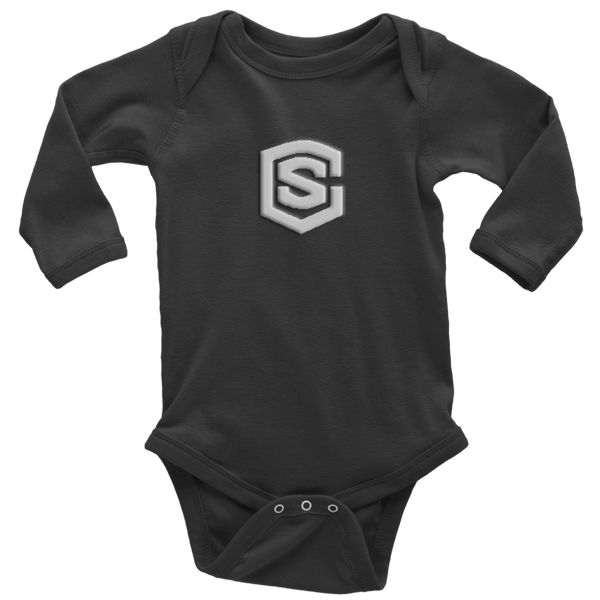 Long Sleeve Baby Bodysuit WITH SILIVER LOGO