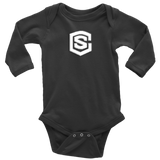 Long Sleeve Baby Bodysuit WITH WHITE LOGO