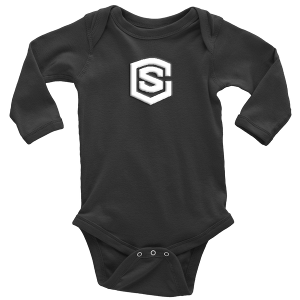 Long Sleeve Baby Bodysuit WITH WHITE LOGO