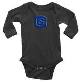 Long Sleeve Baby Bodysuit WITH BLUE LOGO