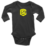 Long Sleeve Baby Bodysuit WITH YELLOW LOGO