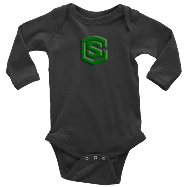 Long Sleeve Baby Bodysuit WITH GREEN LOGO