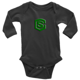 Long Sleeve Baby Bodysuit WITH GREEN LOGO