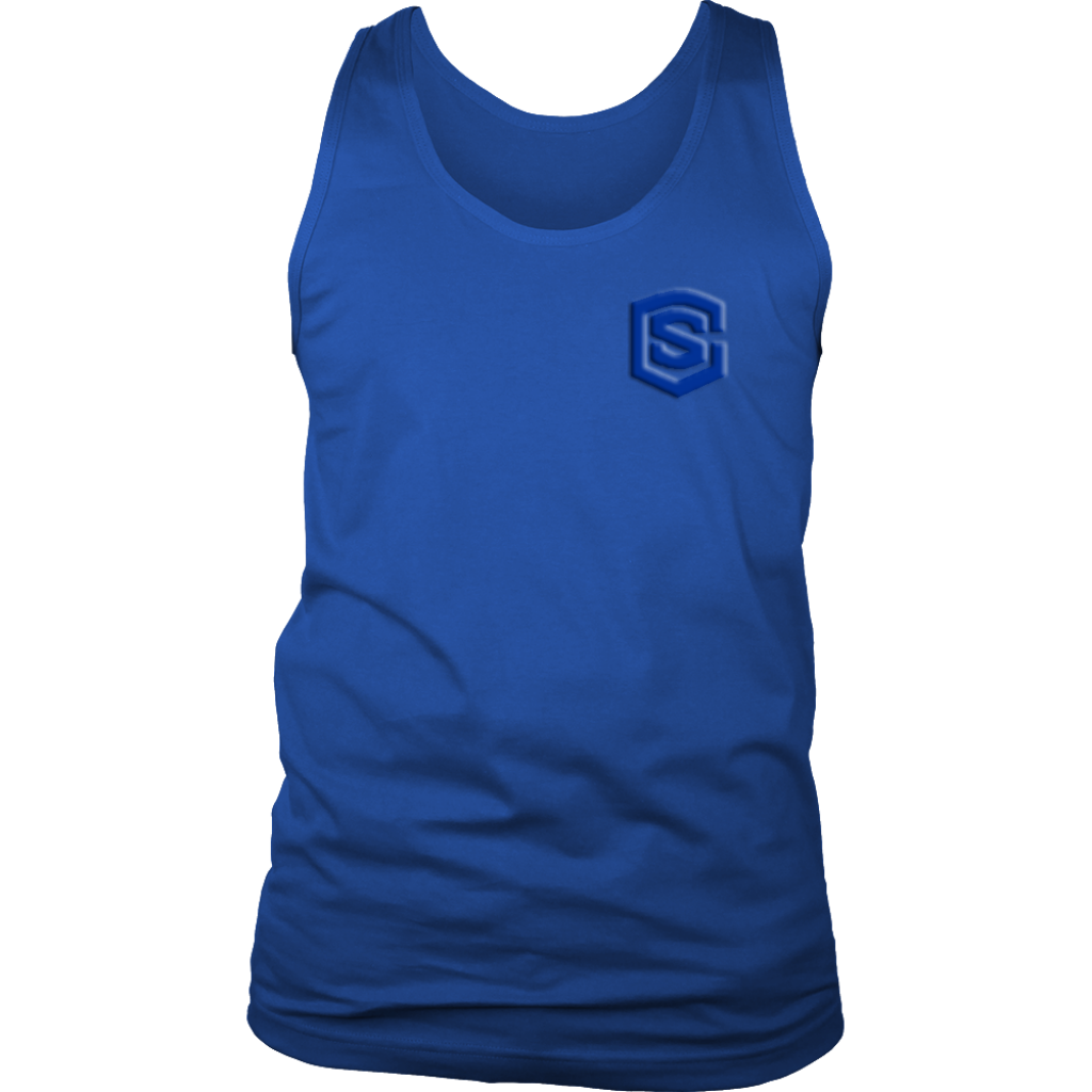 District Mens Tank WITH BLUE LOGO