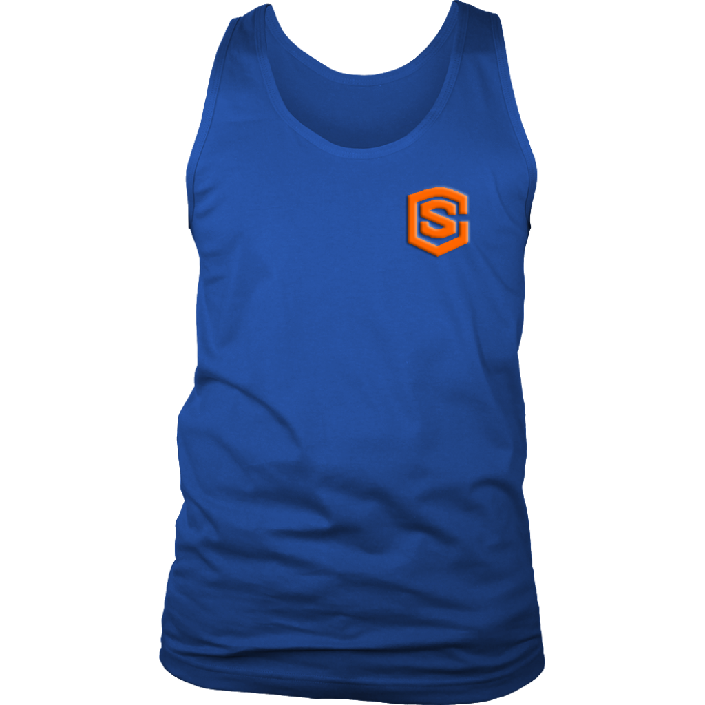 District Mens Tank WITH ORANGE LOGO