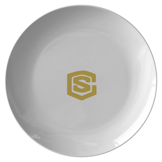 Plate WITH GOLD LOGO