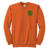 Youth Crewneck Sweatshirt WITH GREEN LOGO