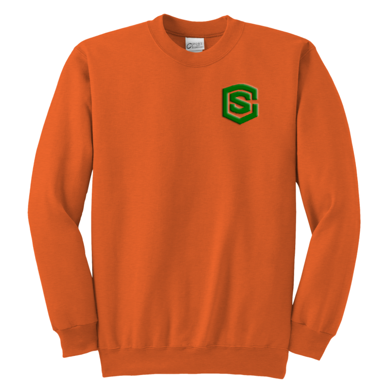 Youth Crewneck Sweatshirt WITH GREEN LOGO