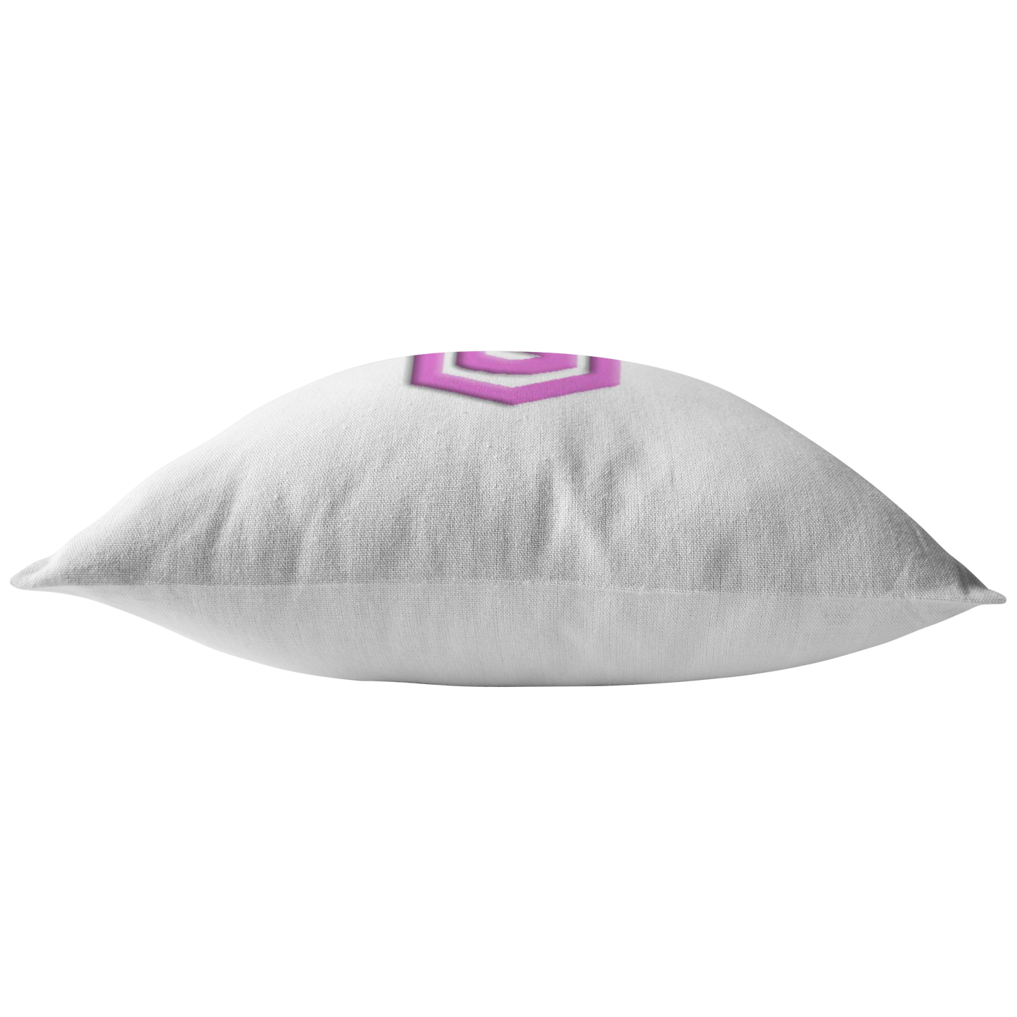 WHITE PILLOW PINK LOGO