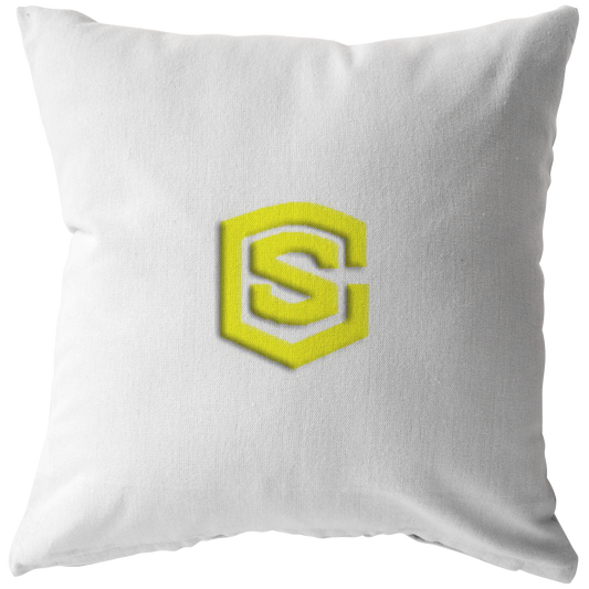 WHITE PILLOW YELLOW LOGO