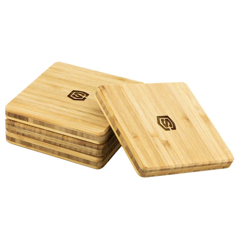 Bamboo Coaster WITH GOLD LOGO